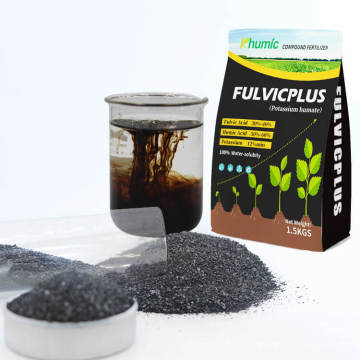 "FulvicPlus"Fulvic Acid Leonardite super potassium humate shiny flakes dissolve in acidic solution potassium fulvic
